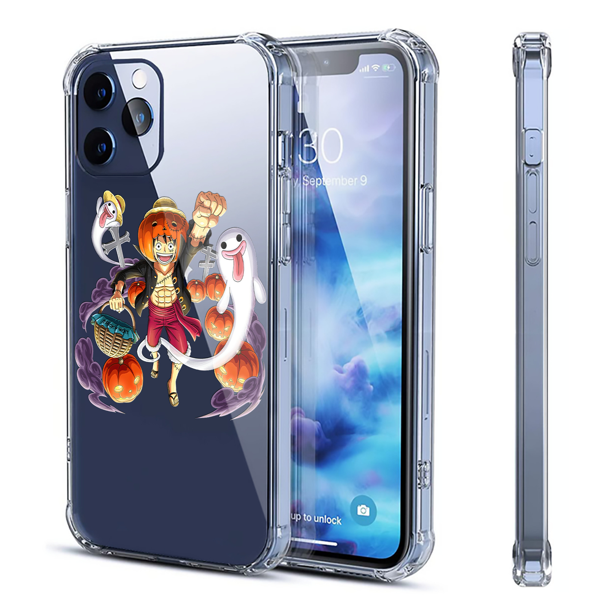 （画像用） ワンピース モンキー・D・ルフィ ONE PIECE Monkey D. Luffy 【iPhone 12シリーズ対応】透明スマホケース（クリアソフトケース）